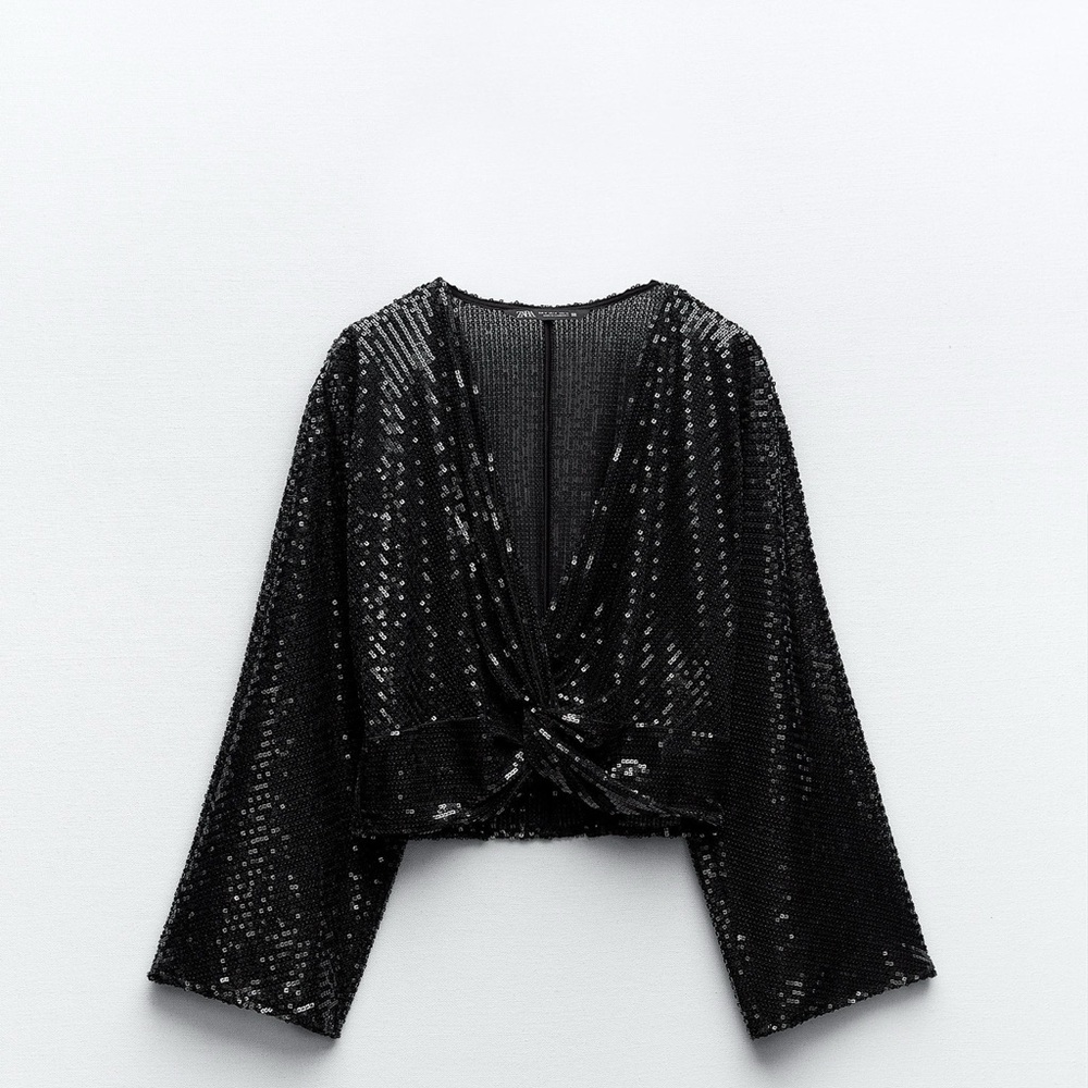 Sequins wrap top